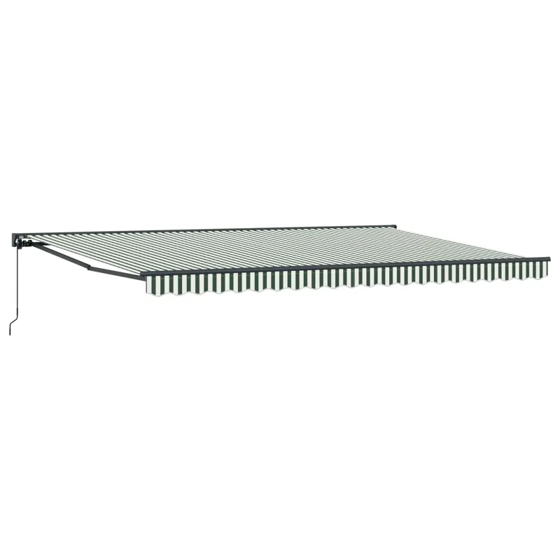 Markizės rėmas Žalia ir balta 500 × 300 cm
