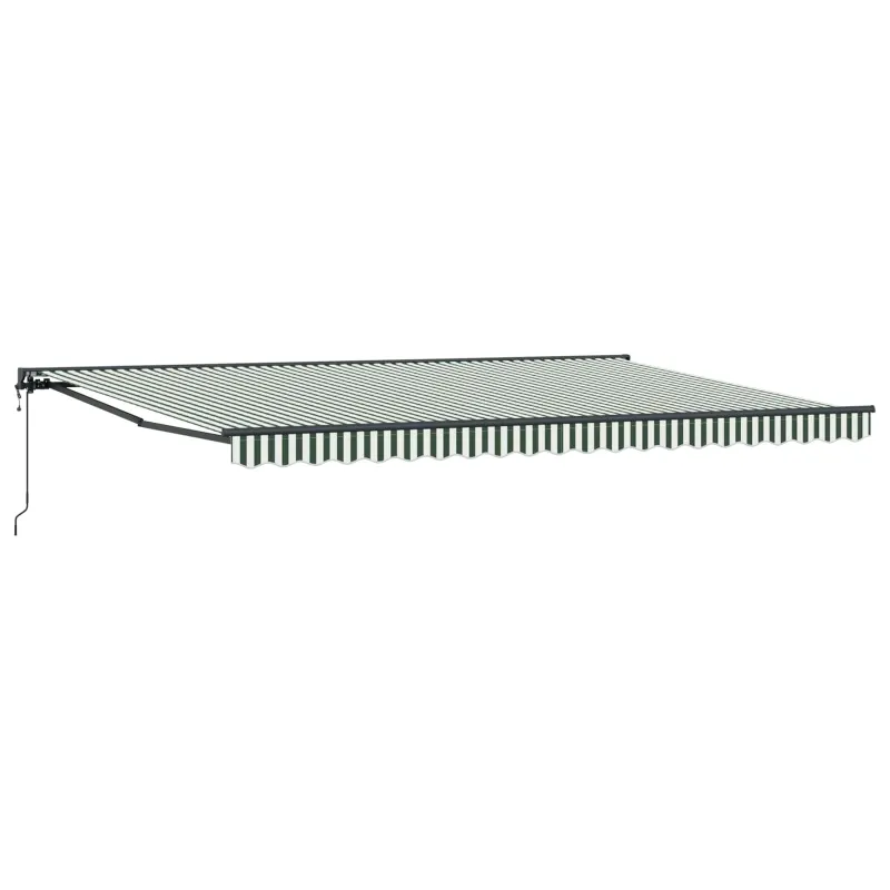 Markizės rėmas Žalia ir balta 500 × 300 cm