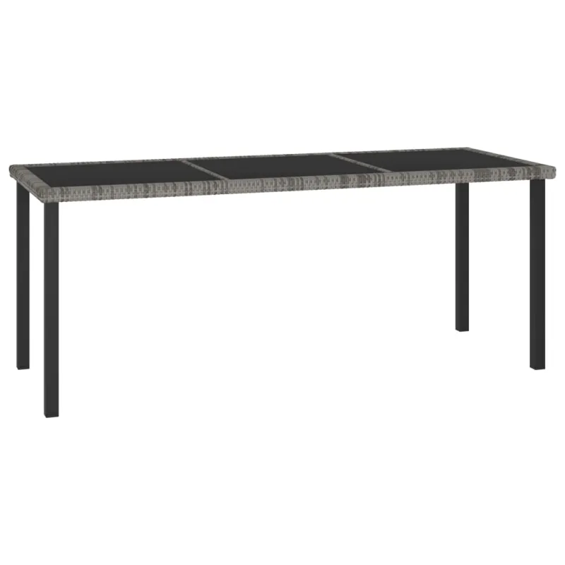 Sodo ruokailuryhmä, 9 osaa, harmaa, polyratasta