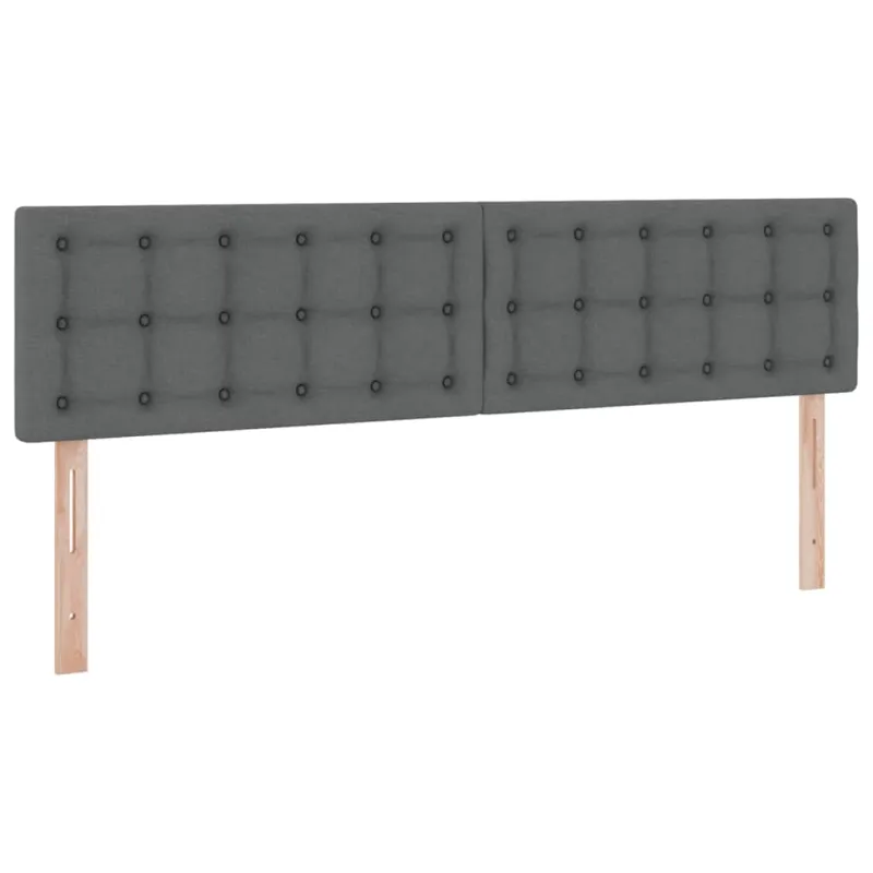 LED saugojimo lova su čiužiniu Tamsiai pilka 200 x 200 cm