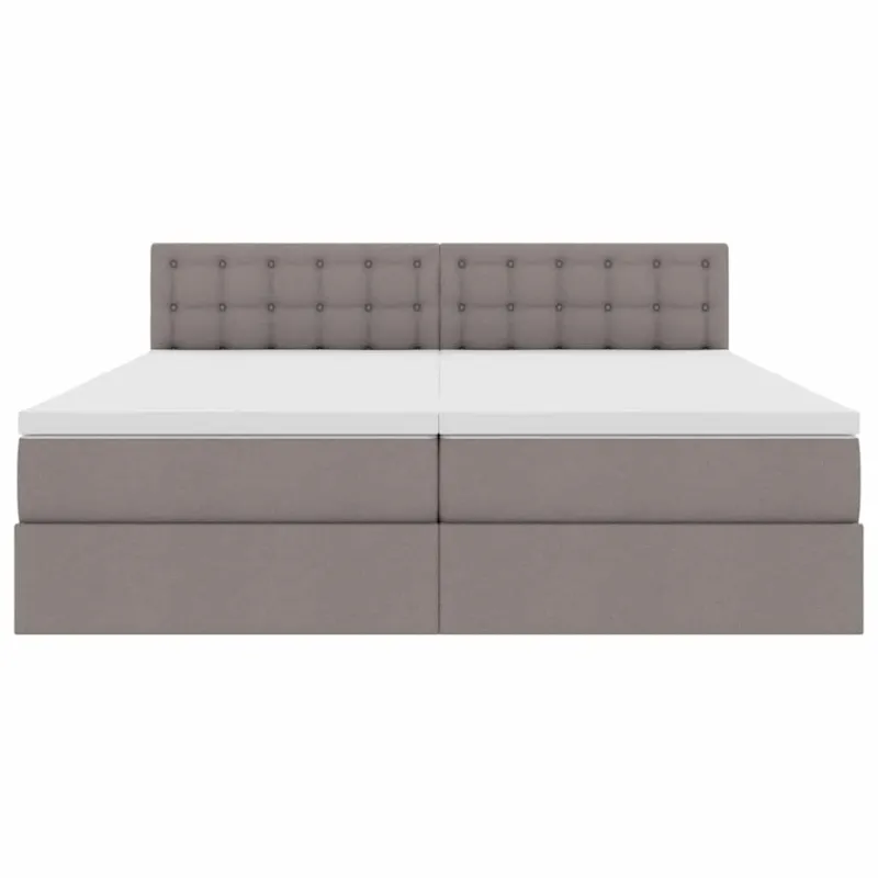 LED saugojimo lova su čiužiniu Taupe 200 x 200 cm Audinys