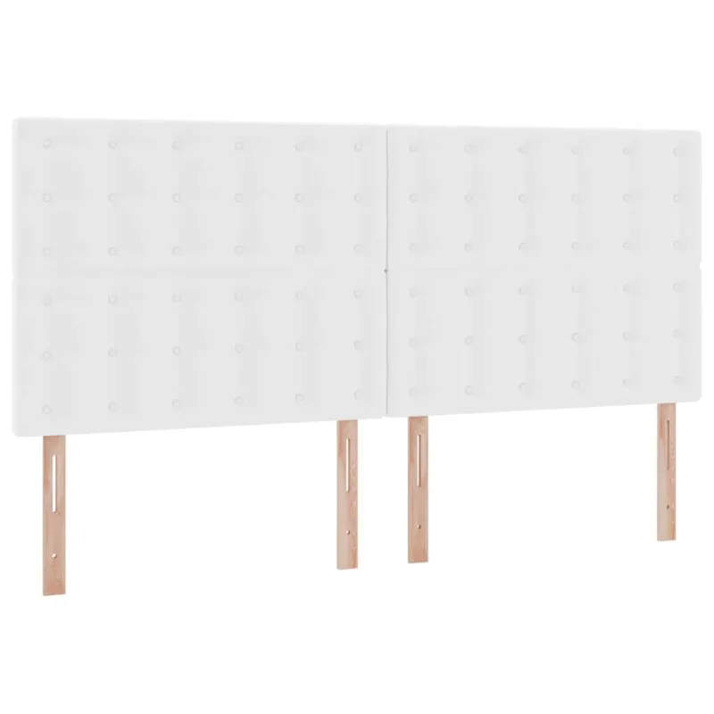Saugos lova su čiužiniu Švari balta 200 x 200 cm Dirbtinė oda