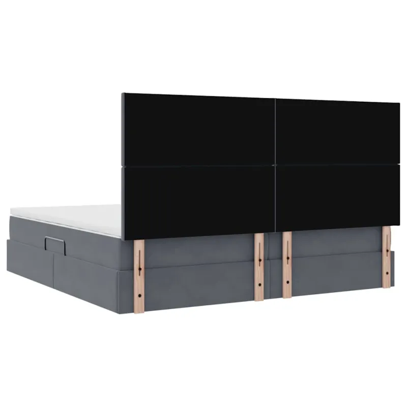 Lova su daiktų laikymo vieta ir čiužiniu 200 x 200 cm Aksomas
