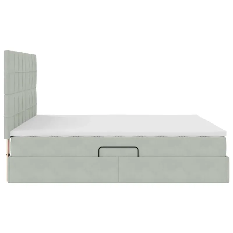 Lova su daiktų laikymo vieta ir čiužiniu 160 x 200 cm Aksomas
