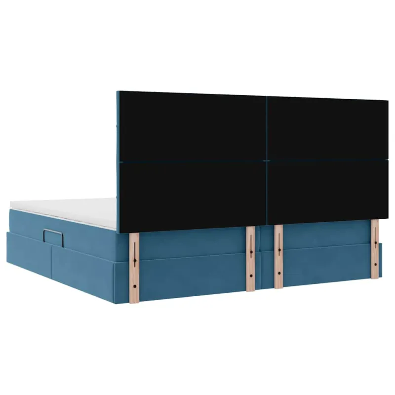 Lova su daiktų laikymo vieta ir čiužiniu 200 x 200 cm Aksomas