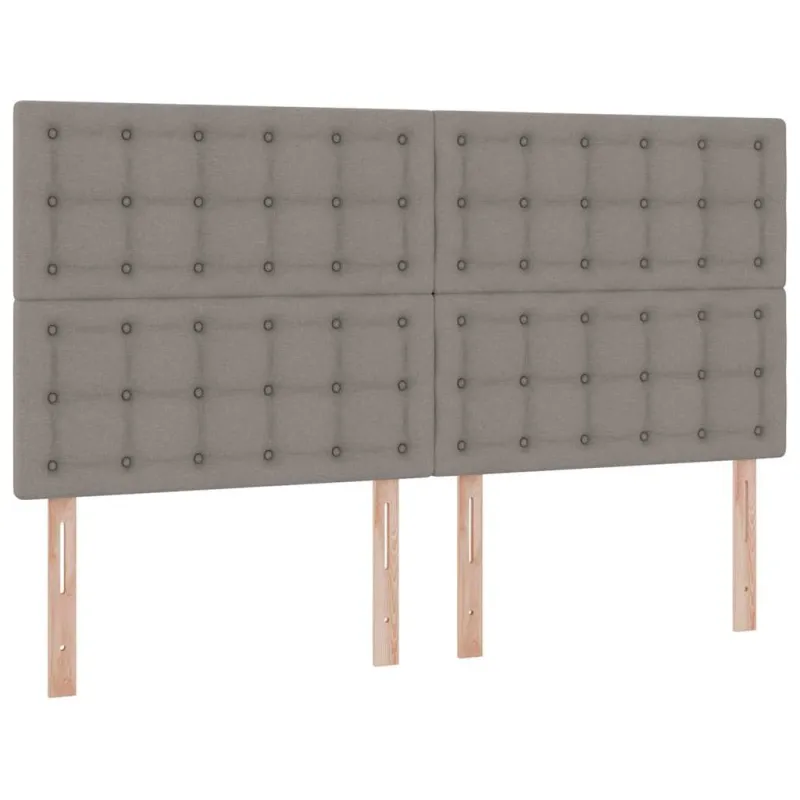 Saugos lova su galvūgalio Taupe 180 x 200 cm Audinys