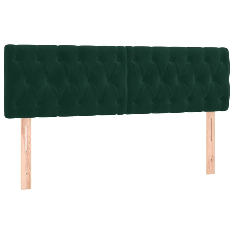 Lova su spyruoklėmis ir čiužiniu, žalia, 140x190 cm, aksomas