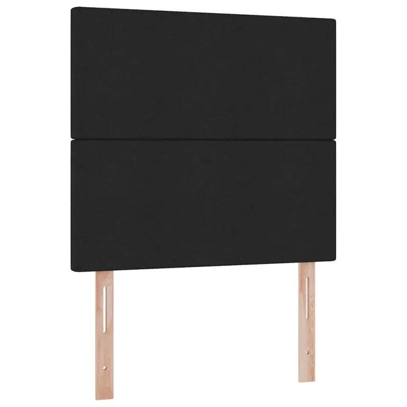 LED saugojimo lova su čiužiniu Juoda 90 x 190 cm Audinys