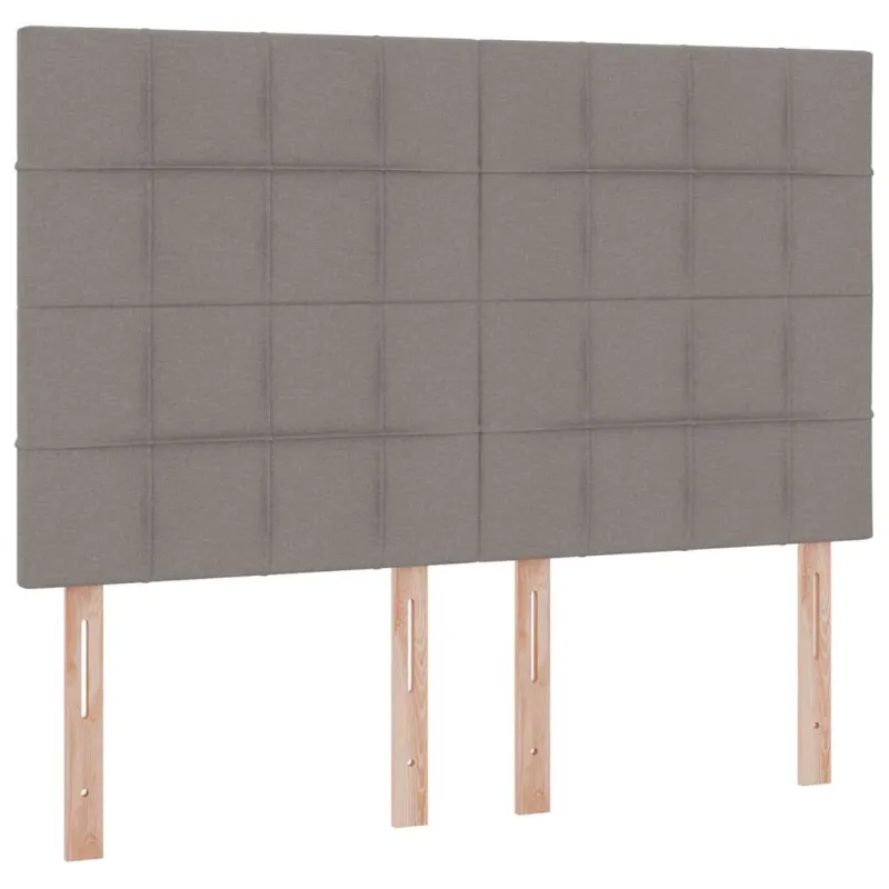 LED saugojimo lova su čiužiniu Taupe 140 x 200 cm Audinys