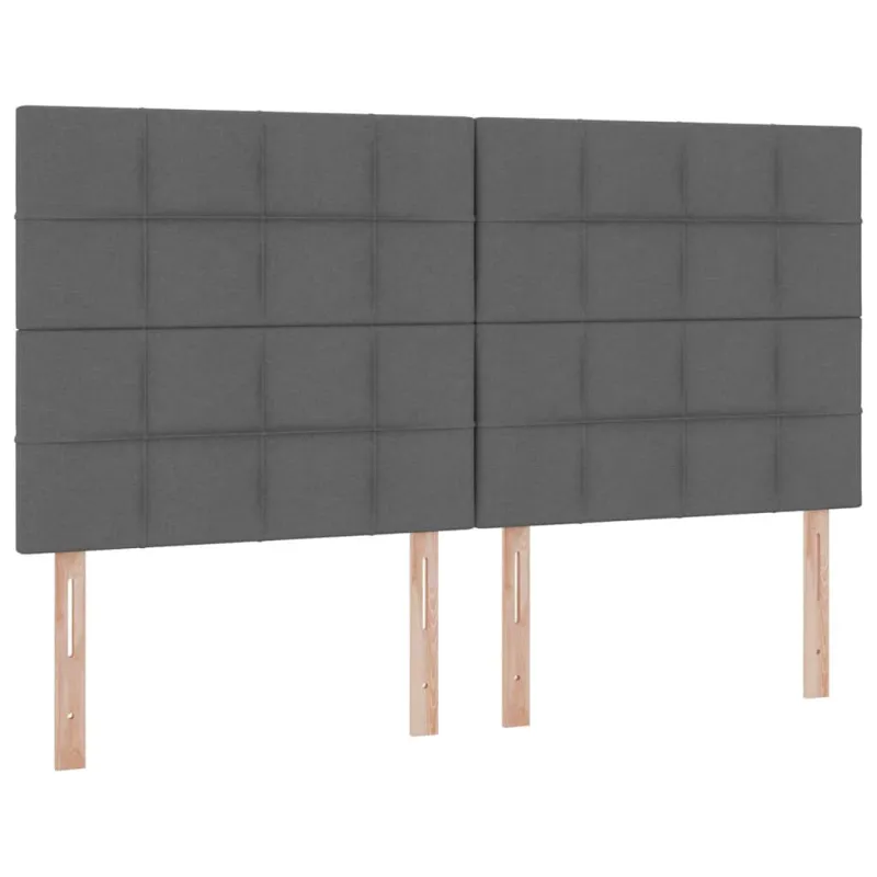 LED saugojimo lova su čiužiniu Tamsiai pilka 180 x 200 cm