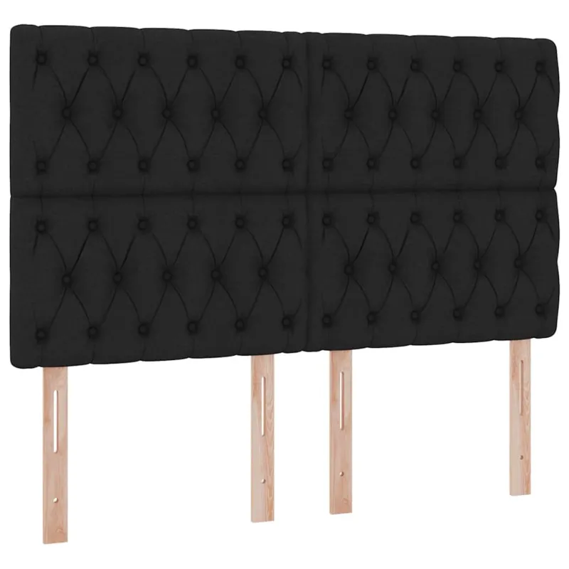 LED saugojimo lova su čiužiniu Juoda 140 x 200 cm Audinys