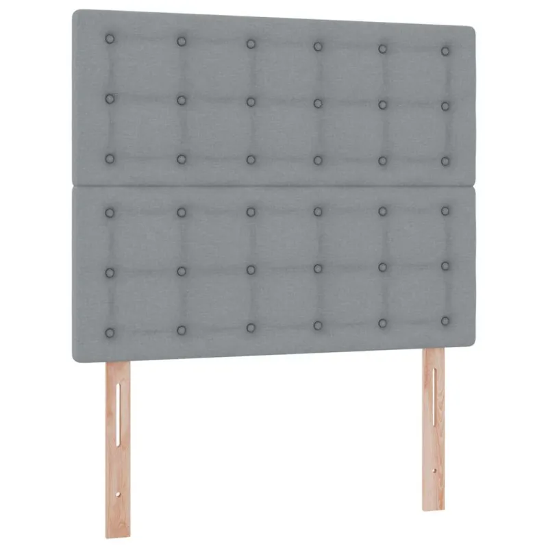 LED saugojimo lova su čiužiniu Šviesiai pilka 120 x 190 cm