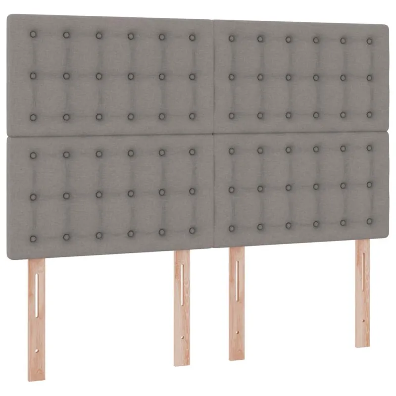 LED saugojimo lova su čiužiniu Taupe 140 x 200 cm Audinys