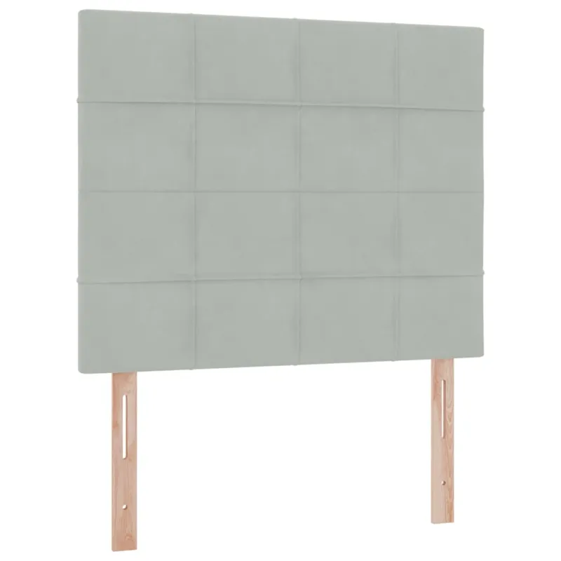 LED saugojimo lova su čiužiniu Šviesiai pilka 120 x 190 cm