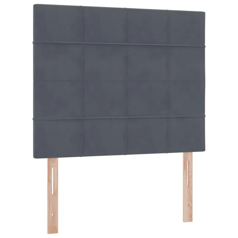 LED saugojimo lova su čiužiniu Tamsiai pilka 120 x 190 cm