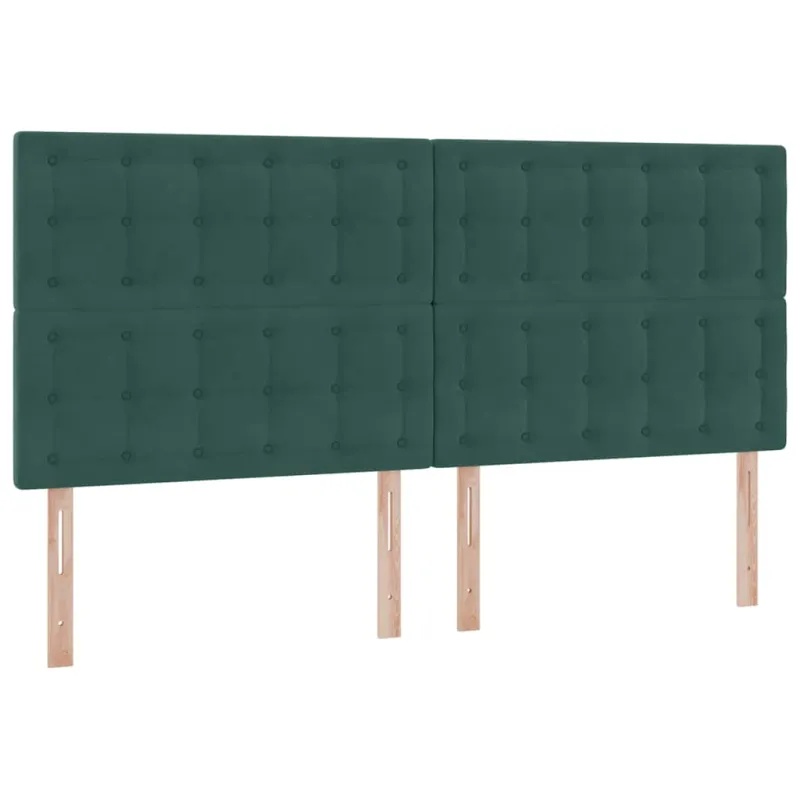 LED saugojimo lova su čiužiniu Tamsiai žalia 200 x 200 cm