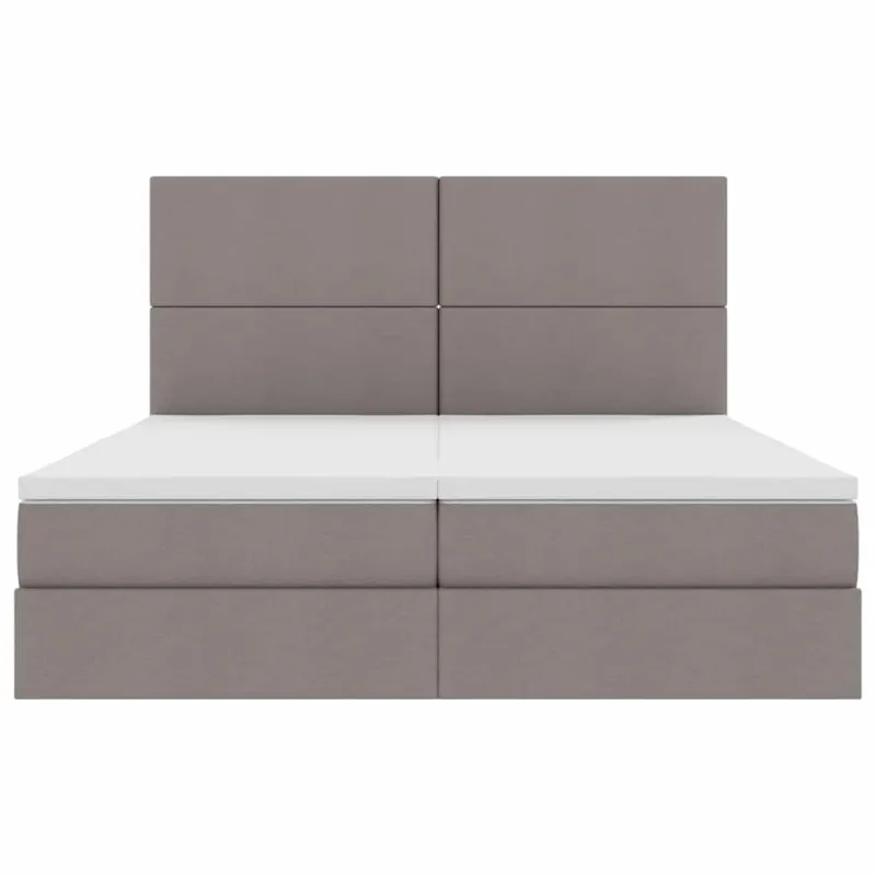 LED saugojimo lova su čiužiniu Taupe 200 x 200 cm Audinys
