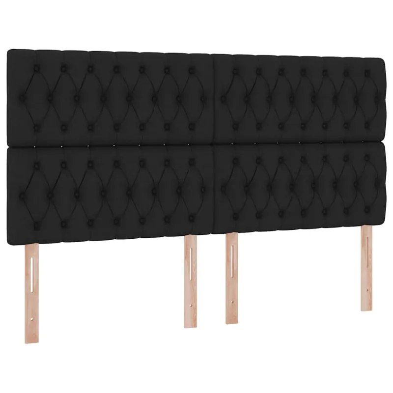 LED saugojimo lova su čiužiniu Juoda 200 x 200 cm Audinys
