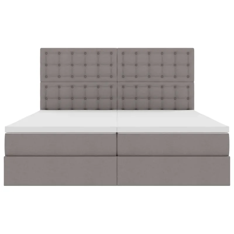 LED saugojimo lova su čiužiniu Taupe 200 x 200 cm Audinys