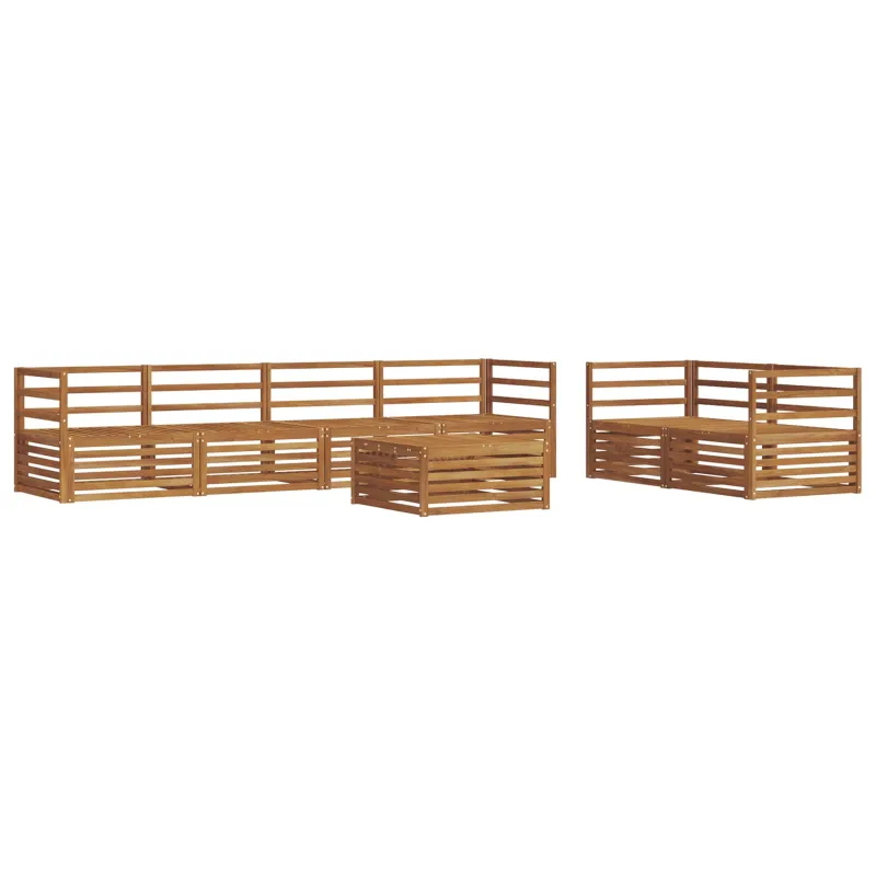 Lauko sofos komplektas 7 pcs Natūrali Kietos akacijos mediena