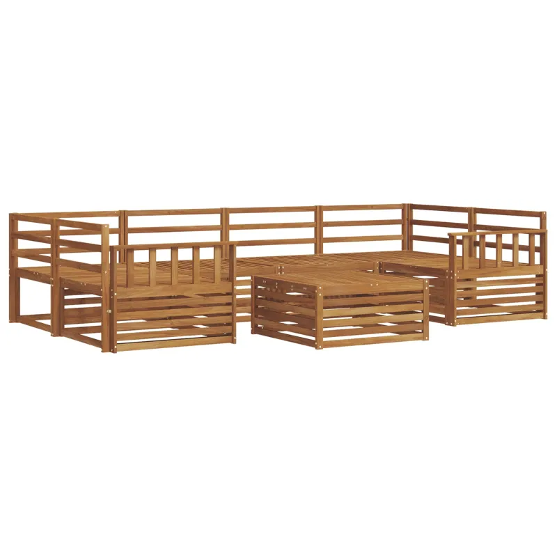 Lauko sofos komplektas 7 pcs Natūrali Kietos akacijos mediena