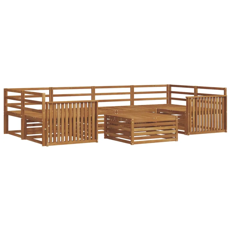 Lauko sofos komplektas 7 pcs Natūrali Kietos akacijos mediena