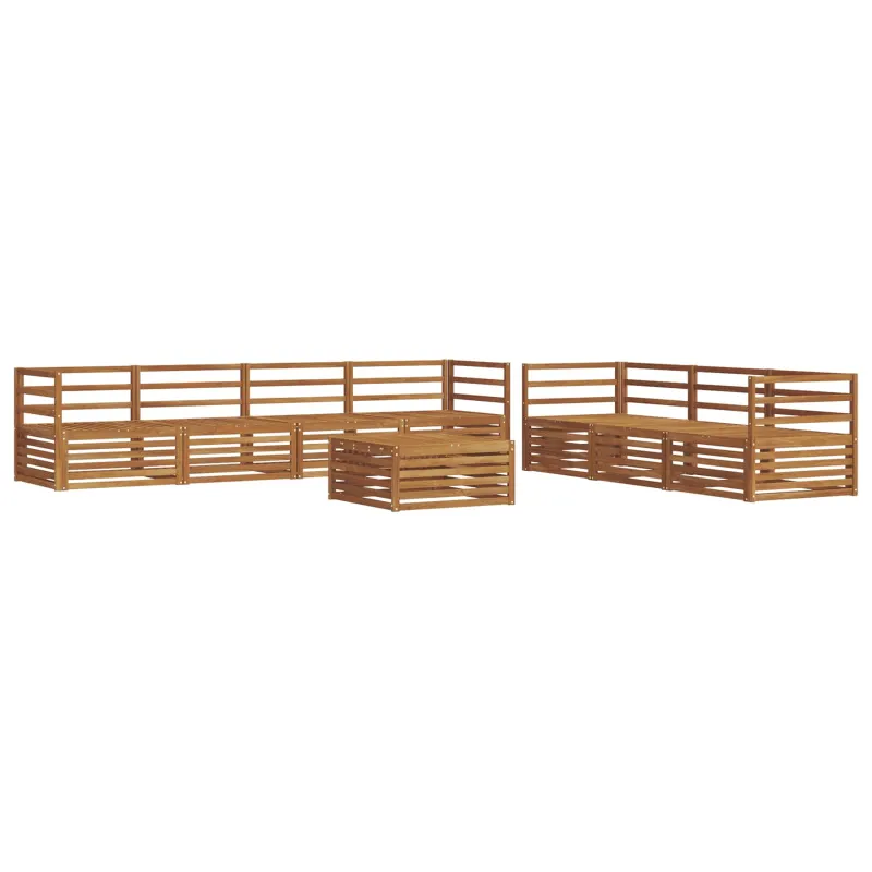 Lauko sofos komplektas 8 pcs Natūrali Kietos akacijos mediena