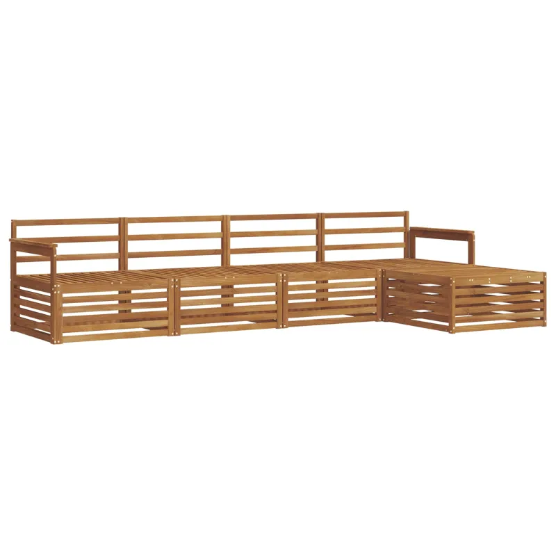 Lauko sofos komplektas 5 pcs Natūrali