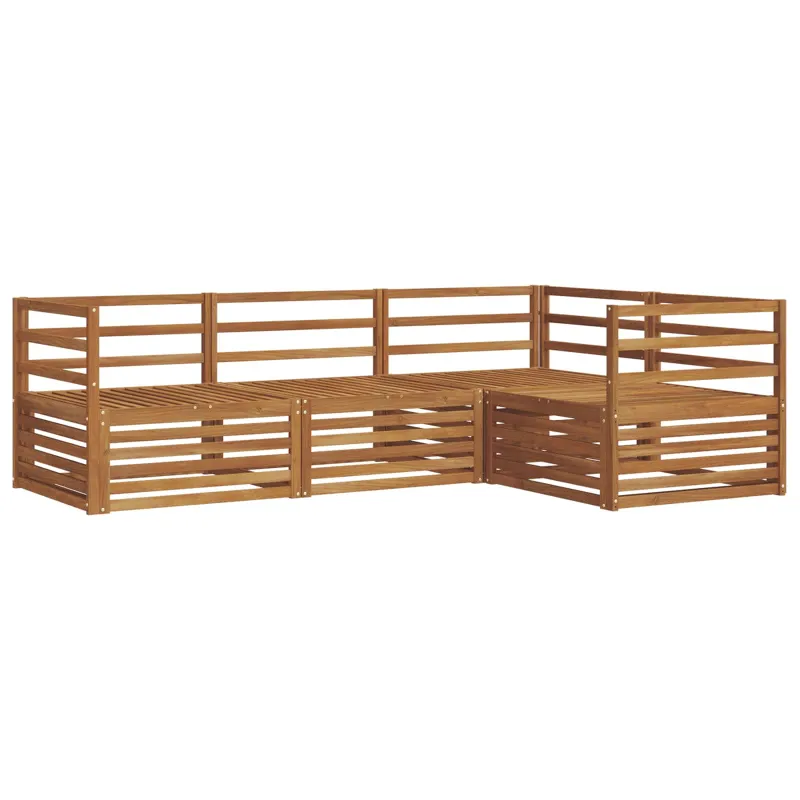 Lauko sofos komplektas 4 pcs Natūrali Kietos akacijos mediena