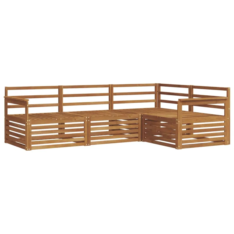 Lauko sofos komplektas 4 pcs Natūrali Kietos akacijos mediena