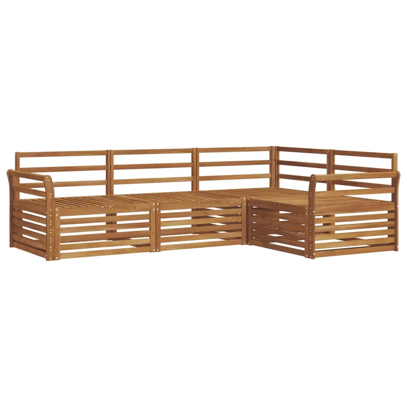 Lauko sofos komplektas 4 pcs Natūrali Kietos akacijos mediena