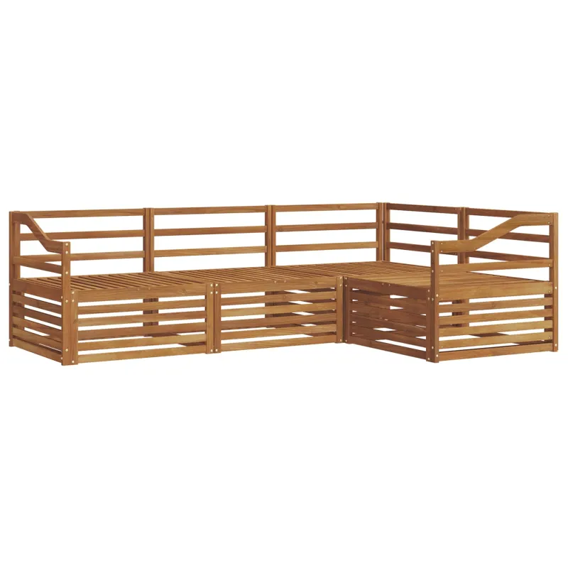 Lauko sofos komplektas 4 pcs Natūrali Kietos akacijos mediena