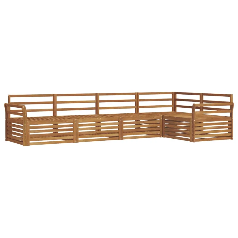 Lauko sofos komplektas 5 pcs Natūrali