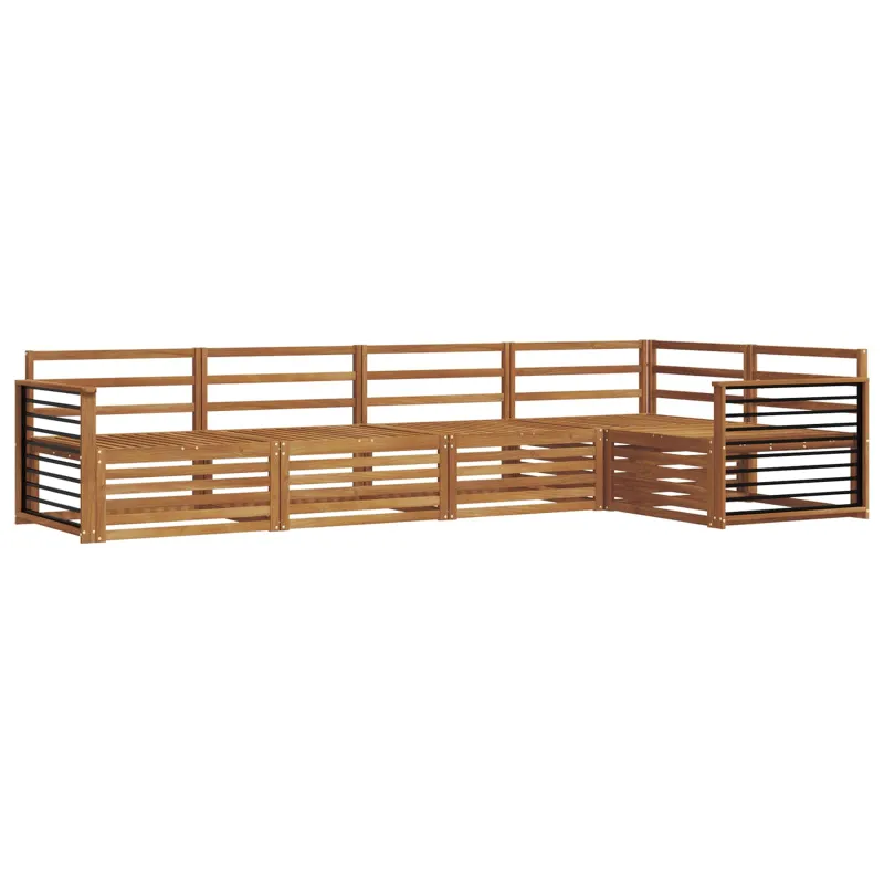 Lauko sofos komplektas 5 pcs Natūrali