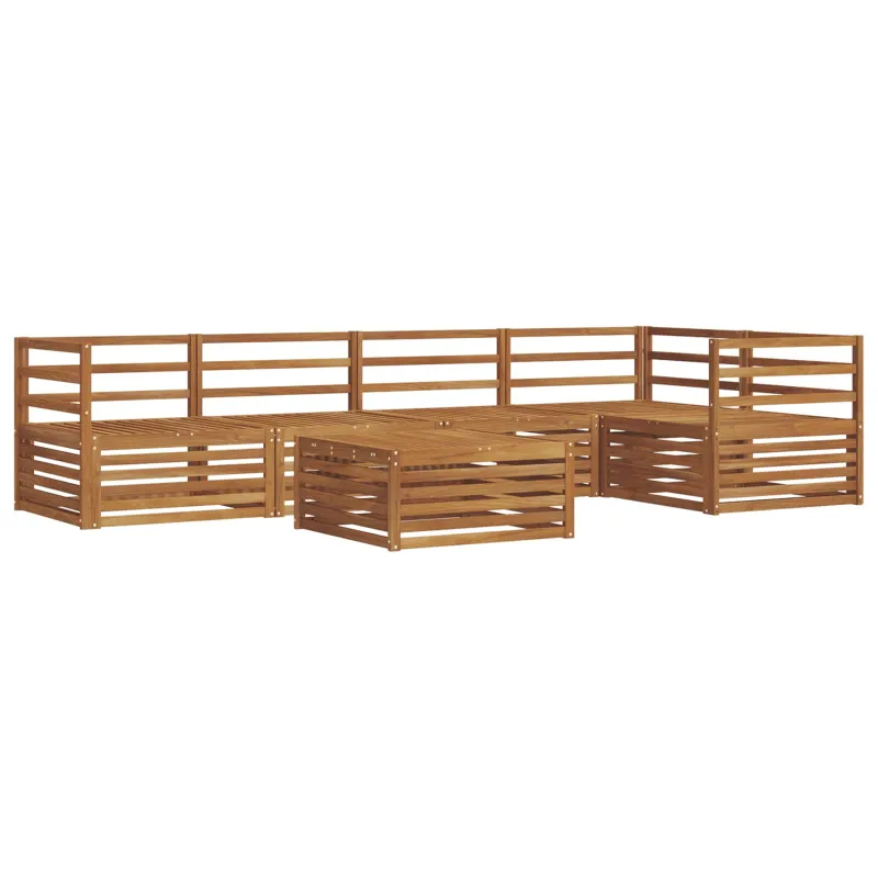Lauko sofos komplektas 6 pcs Natūrali