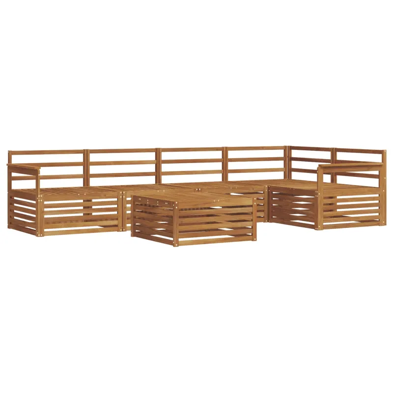 Lauko sofos komplektas 6 pcs Natūrali