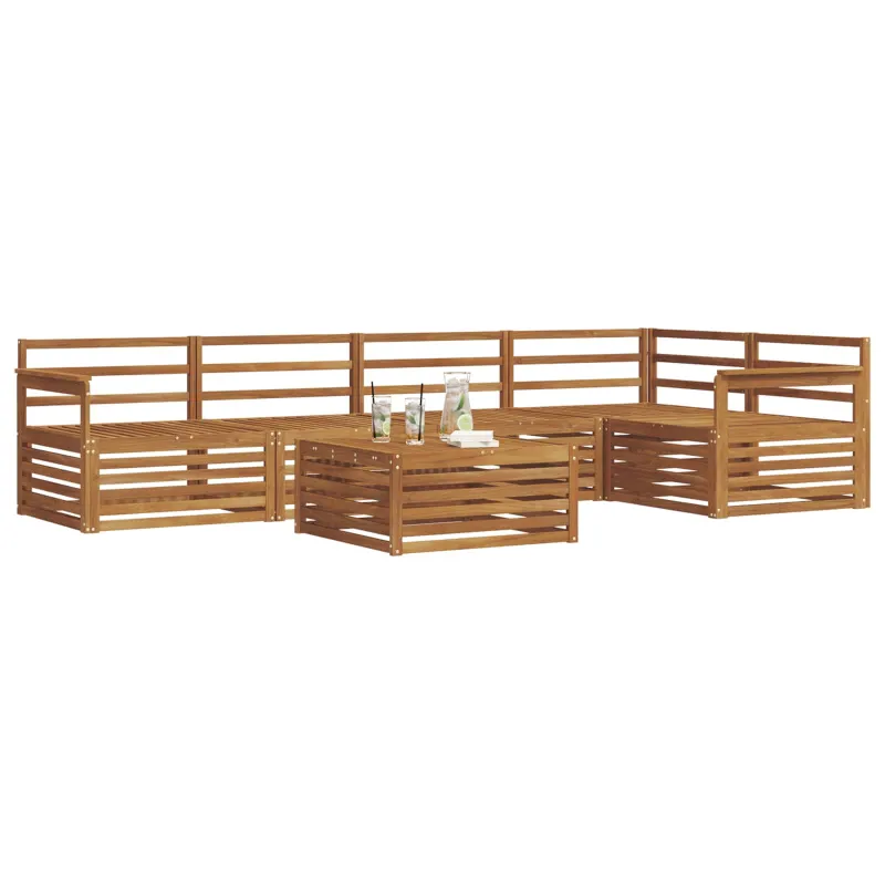 Lauko sofos komplektas 6 pcs Natūrali