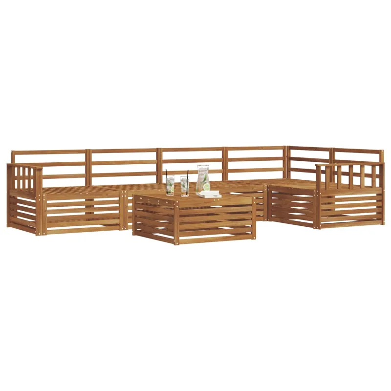 Lauko sofos komplektas 6 pcs Natūrali