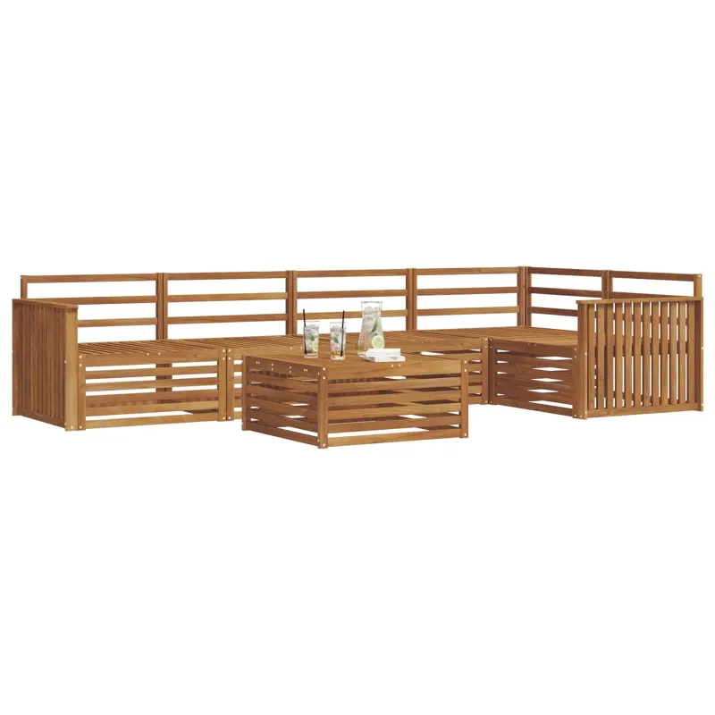 Lauko sofos komplektas 6 pcs Natūrali