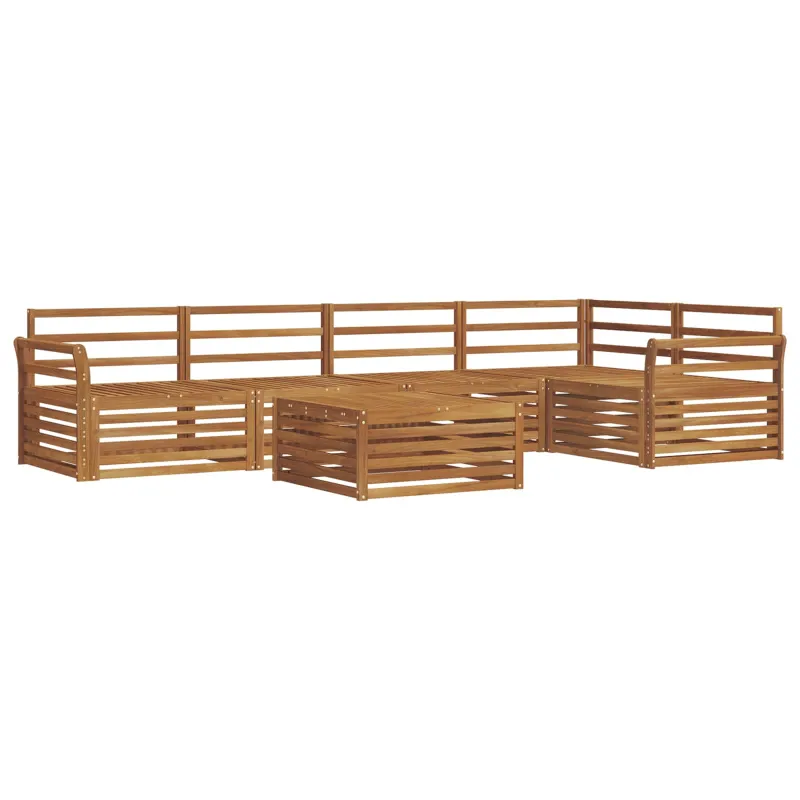 Lauko sofos komplektas 6 pcs Natūrali