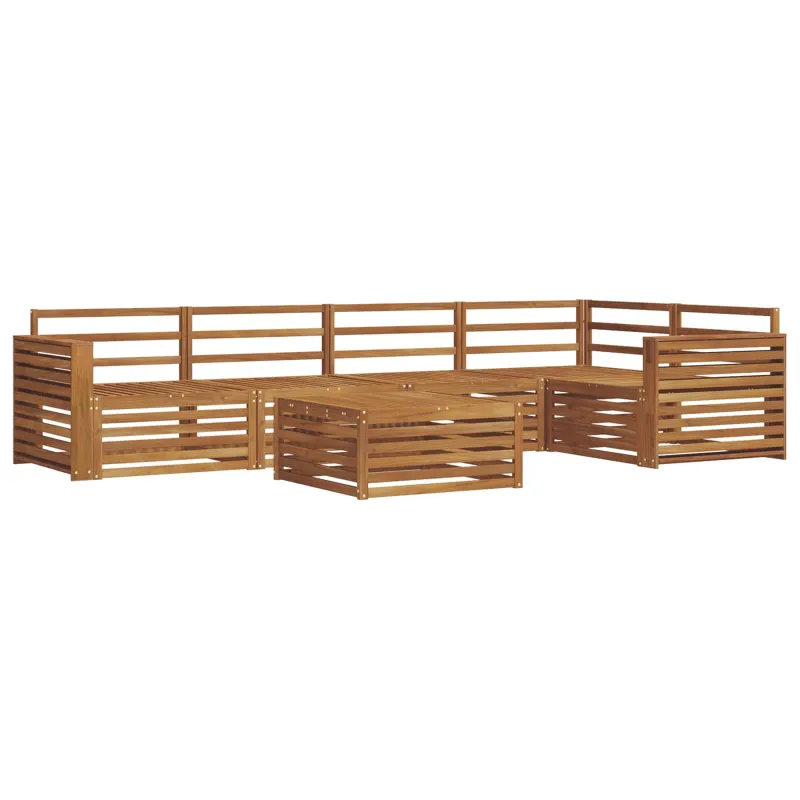 Lauko sofos komplektas 6 pcs Natūrali