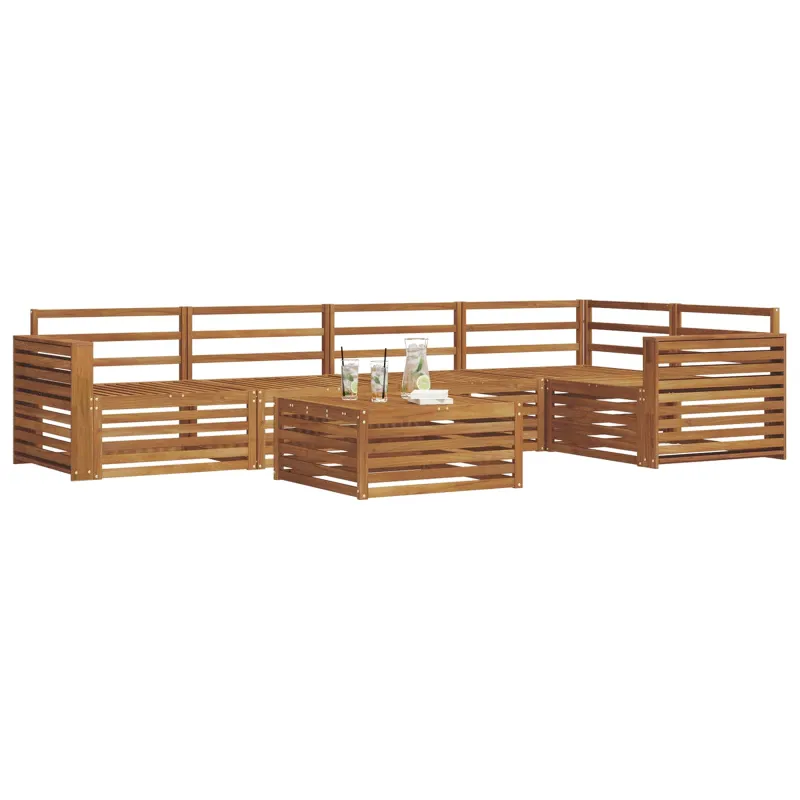 Lauko sofos komplektas 6 pcs Natūrali