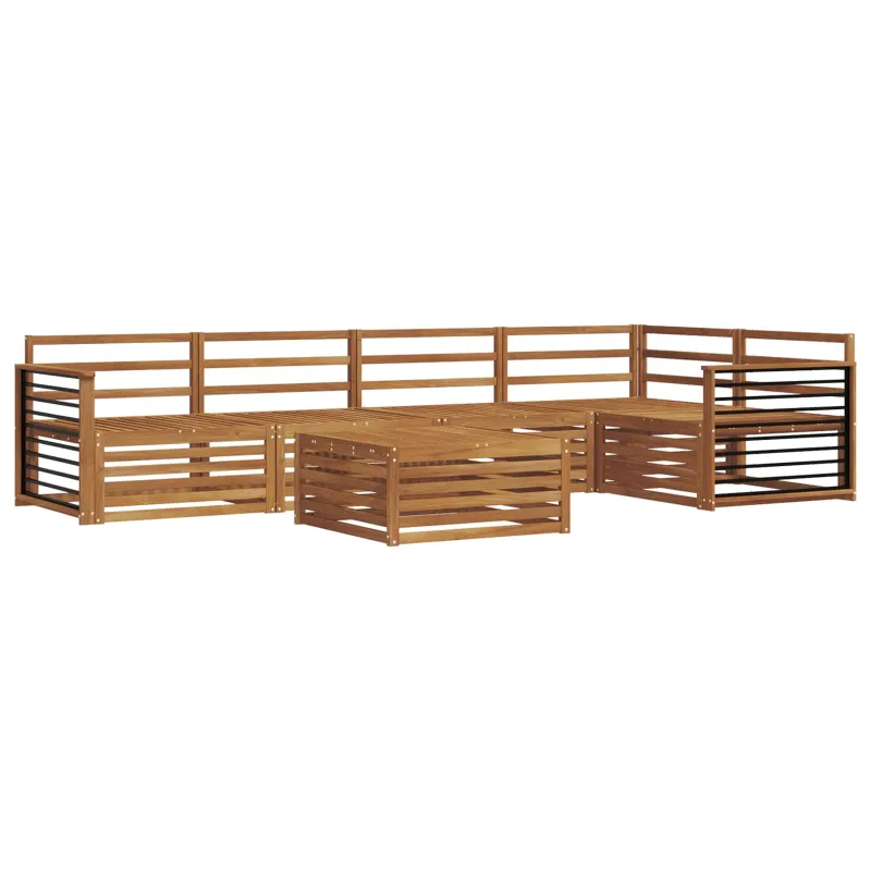 Lauko sofos komplektas 6 pcs Natūrali