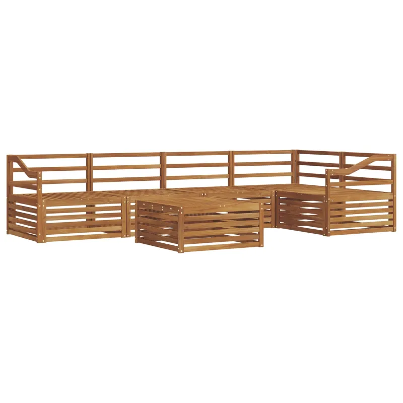 Lauko sofos komplektas 6 pcs Natūrali