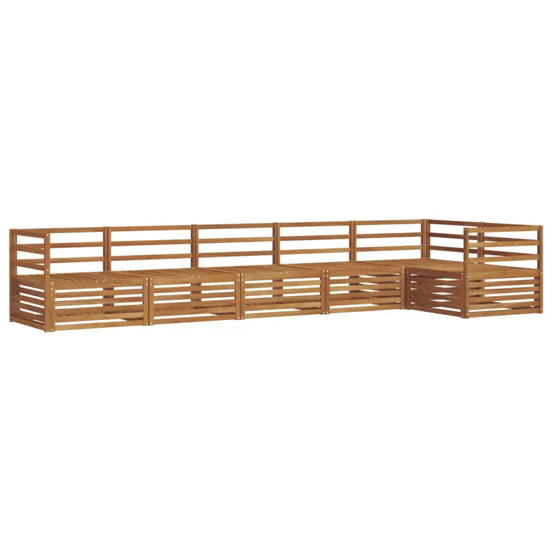 Lauko sofos komplektas 6 pcs Natūrali Kietos akacijos mediena