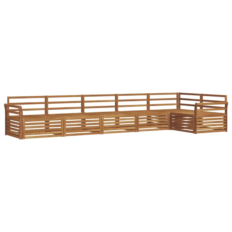 Lauko sofos komplektas 6 pcs Natūrali Kietos akacijos mediena