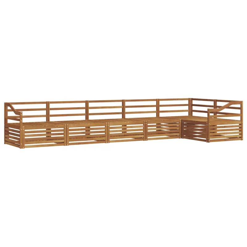 Lauko sofos komplektas 6 pcs Natūrali Kietos akacijos mediena