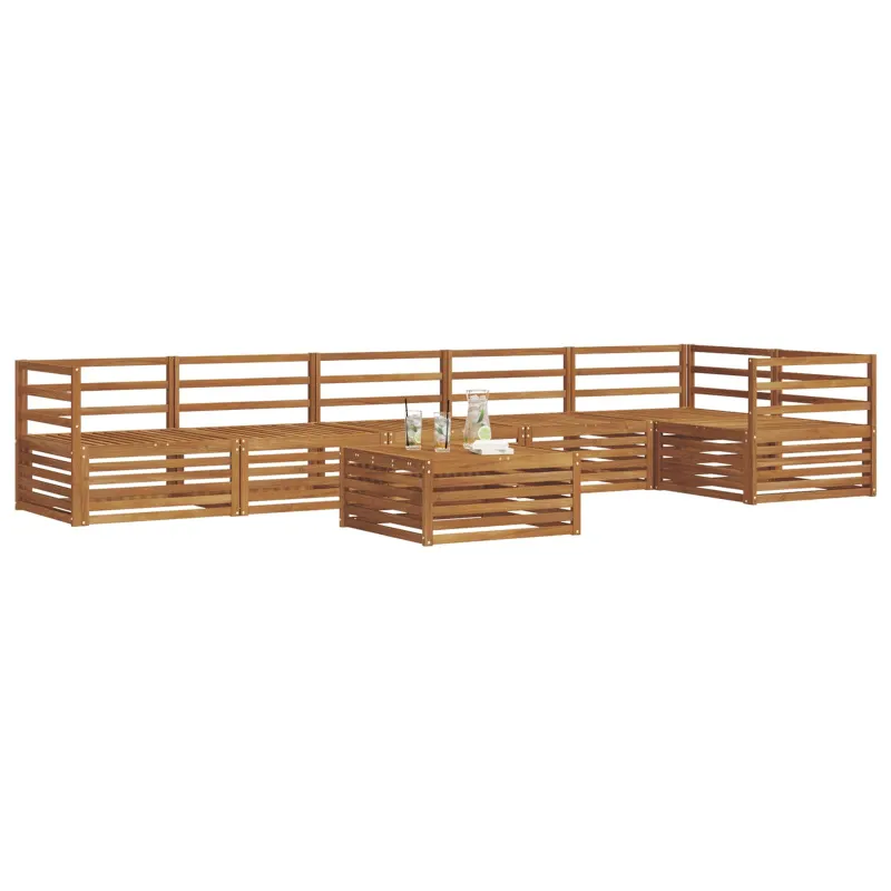 Lauko sofos komplektas 7 pcs Natūrali