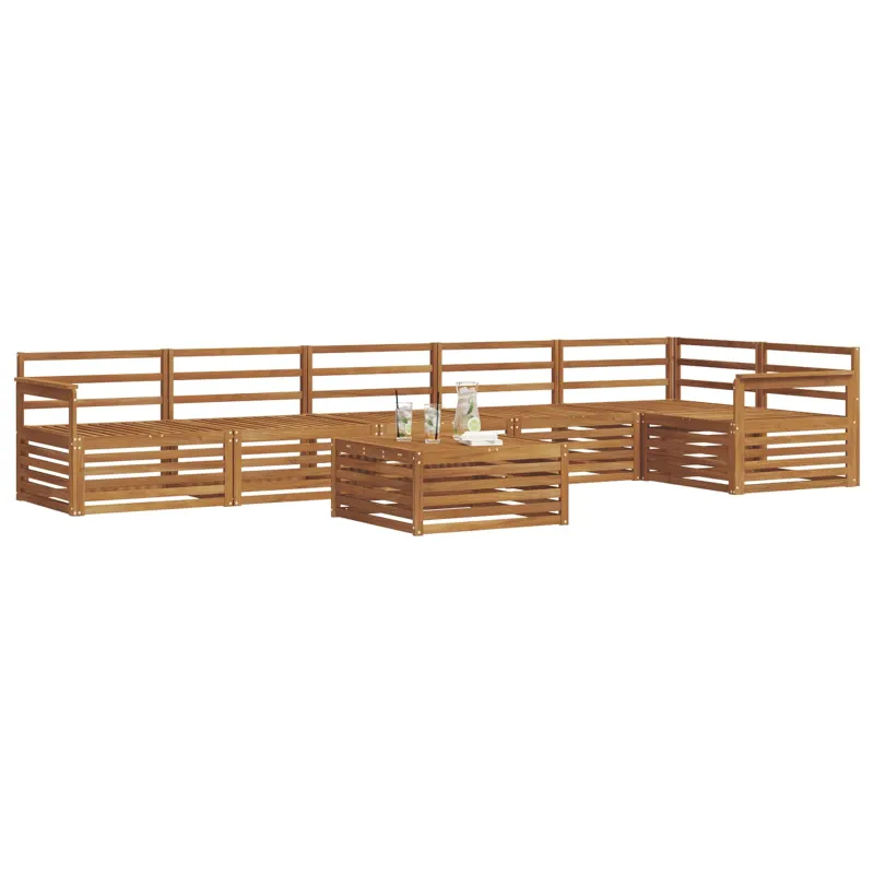 Lauko sofos komplektas 7 pcs Natūrali