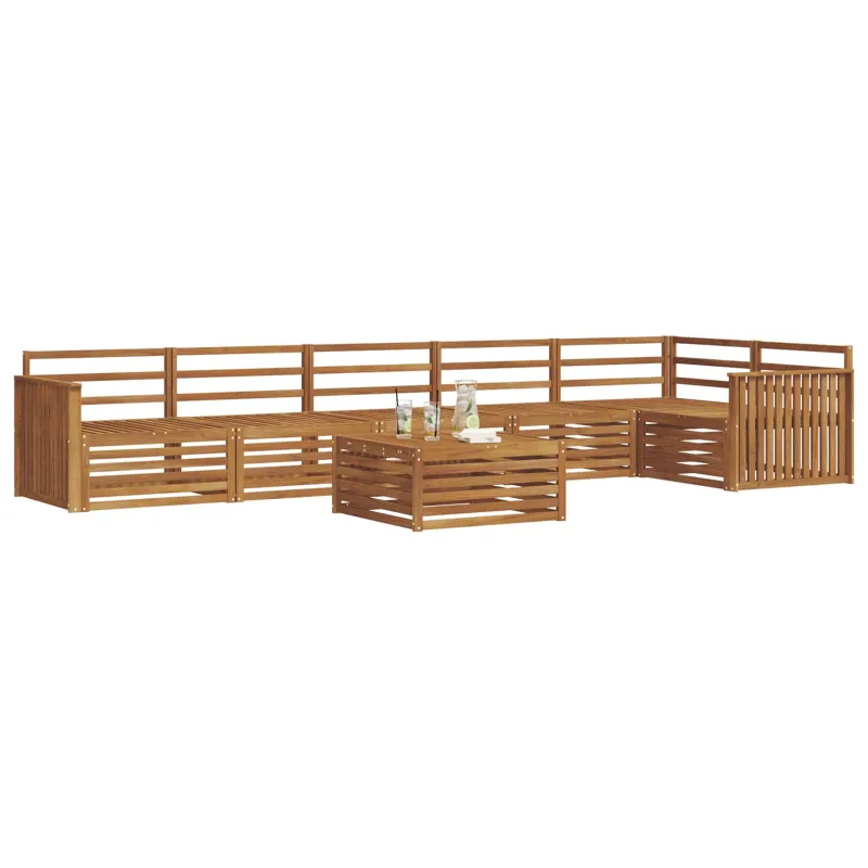 Lauko sofos komplektas 7 pcs Natūrali